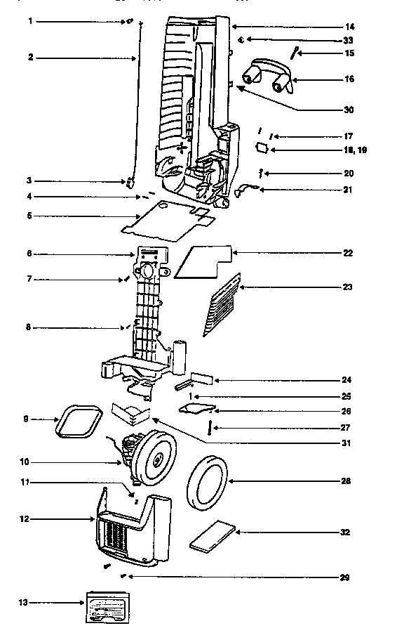 Eureka SC6484DT filter assembly diagram