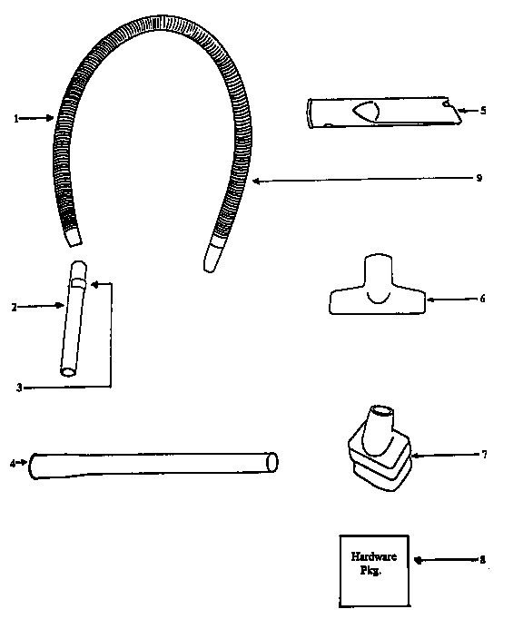 Eureka SC6484DT attachment parts diagram