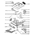Eureka 7677BTX nozzle and motor assembly diagram