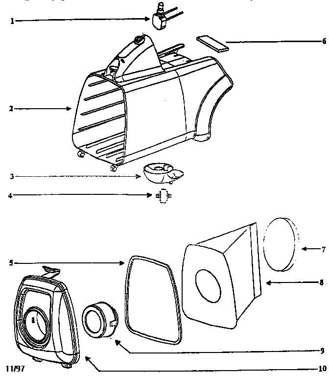 Eureka 3679A base assembly diagram