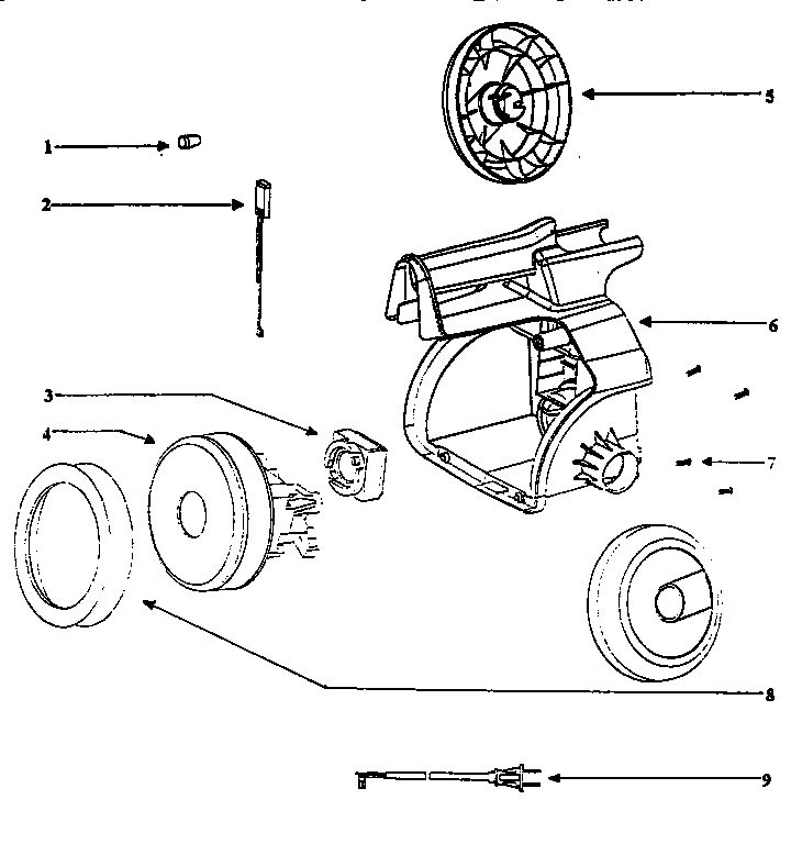 Eureka 3679A unit parts diagram