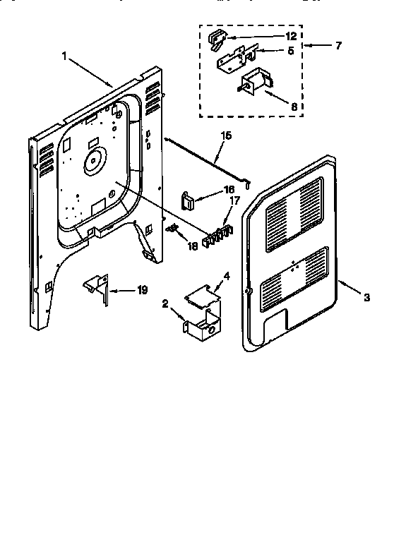 KitchenAid KERC607EAL4 rear chassis diagram