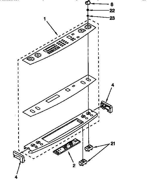 KitchenAid KERC607EAL4 control panel diagram