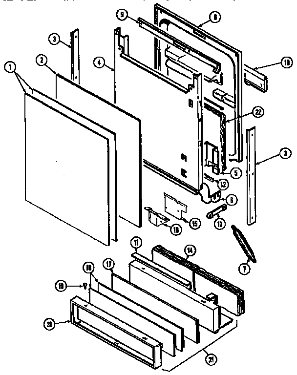 Jenn-Air DW760W-CAN door diagram