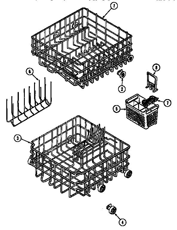 Jenn-Air DW760W-CAN racks diagram