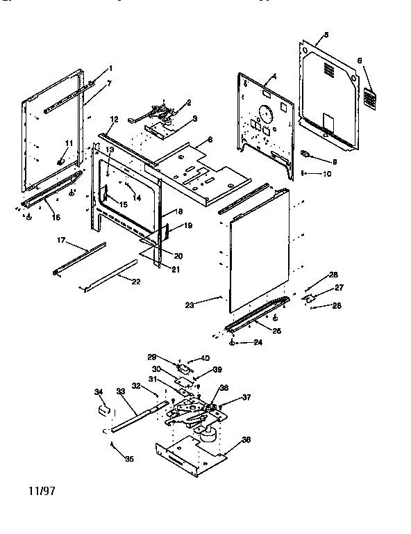 Amana ART6110LL/P1143453NLL cabinet diagram