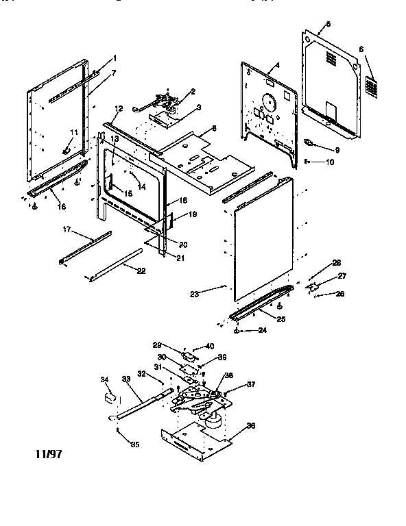 Amana ART6110LL/P1143449NLL cabinet diagram
