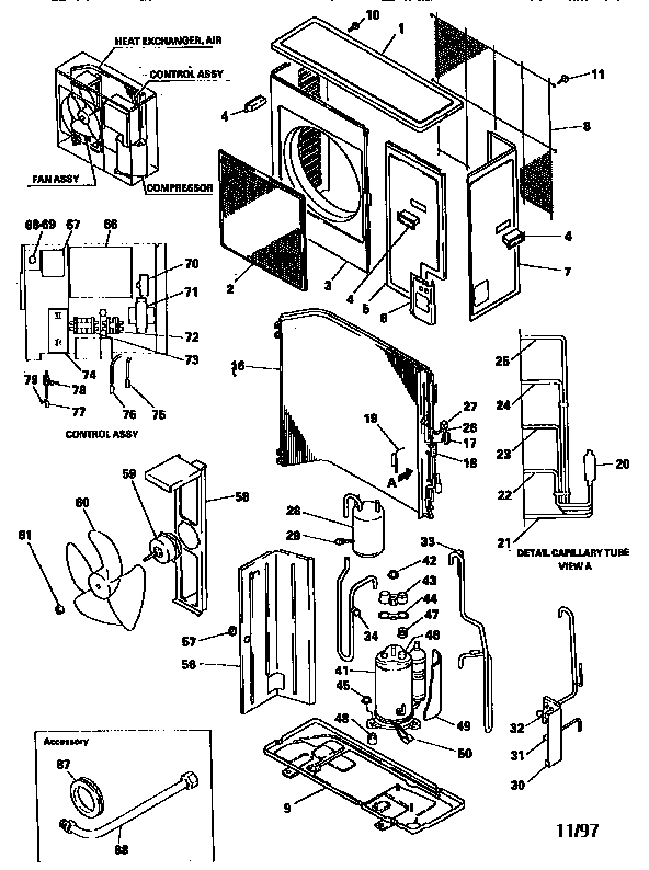 Mitsubishi FDC210A2 outdoor unit diagram