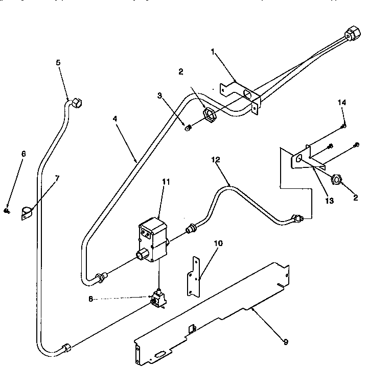 Amana ARG7600L-P1143321NL gas supply diagram