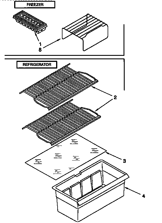 Whirlpool ET14CKXFW02 shelf diagram