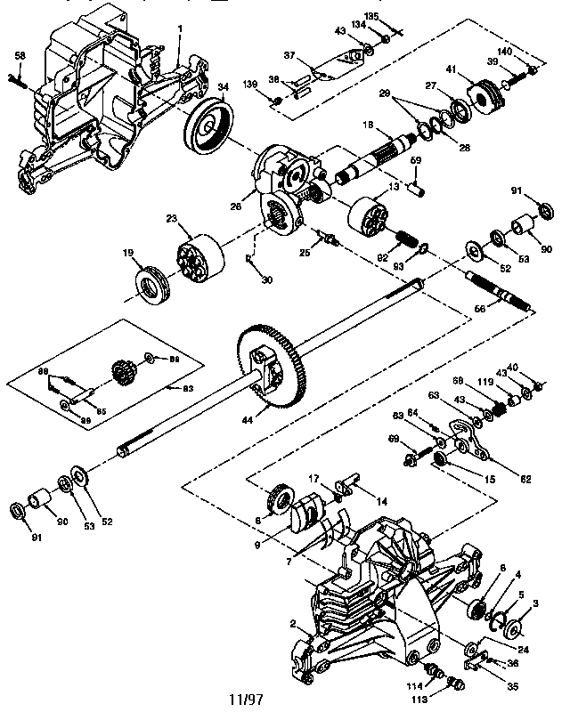Craftsman 917259573 hydro transaxle diagram