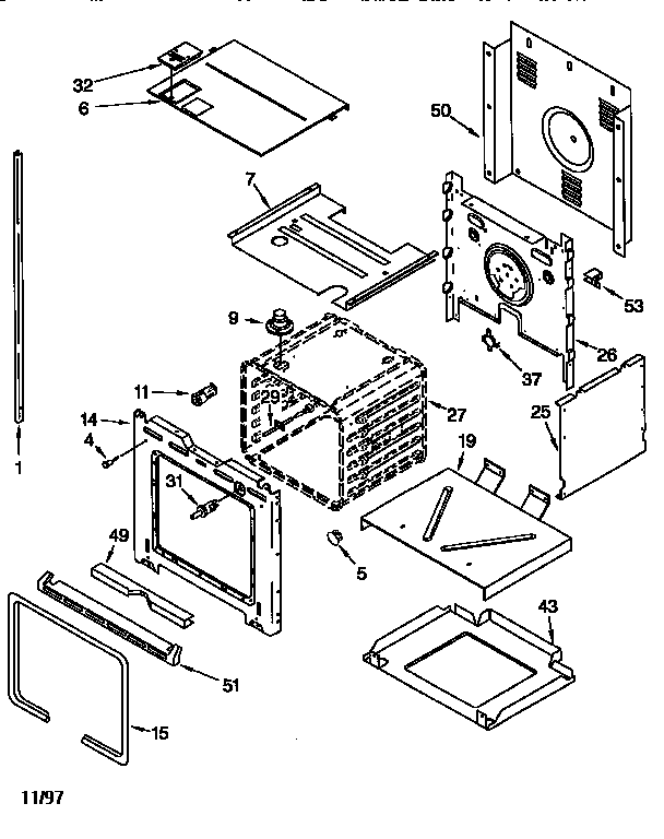 Whirlpool RBD275PDQ1 lower oven diagram
