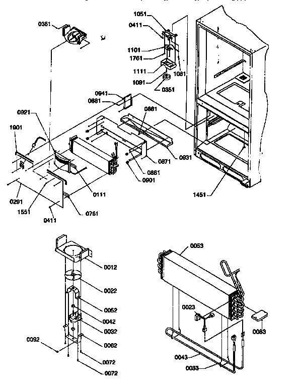 Kenmore 59677275790 evaporator and freezer control diagram
