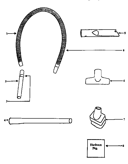 Eureka C6446DT attachment parts diagram