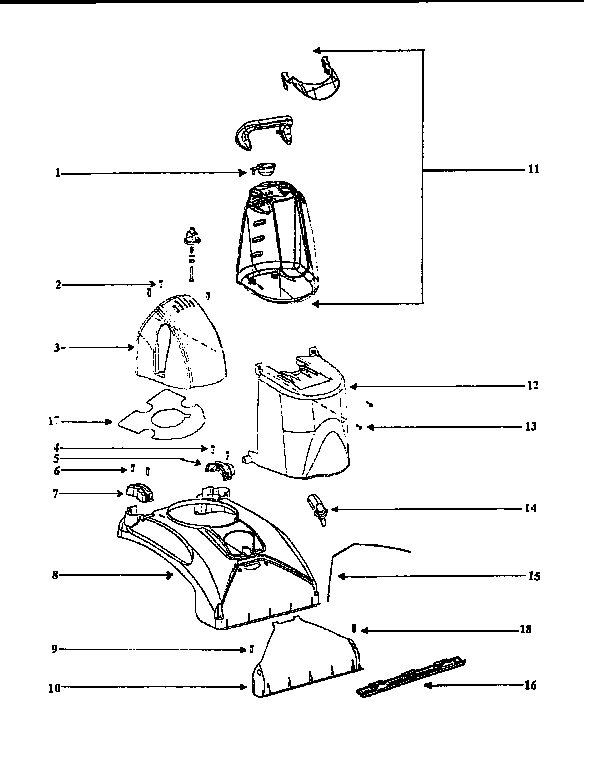 Eureka 2450AT-2 dispensing tank assembly diagram
