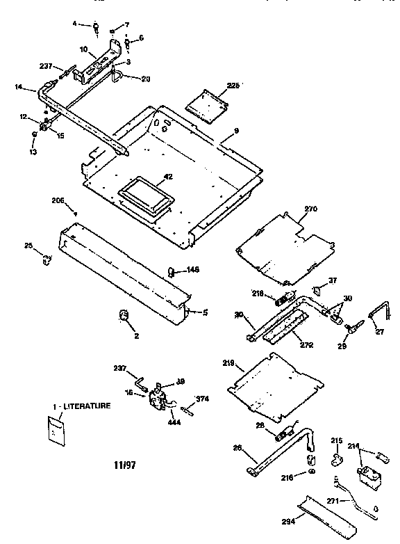 Kenmore 36275675690 burner section diagram