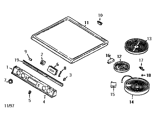 Kenmore 6294576 top assembly diagram