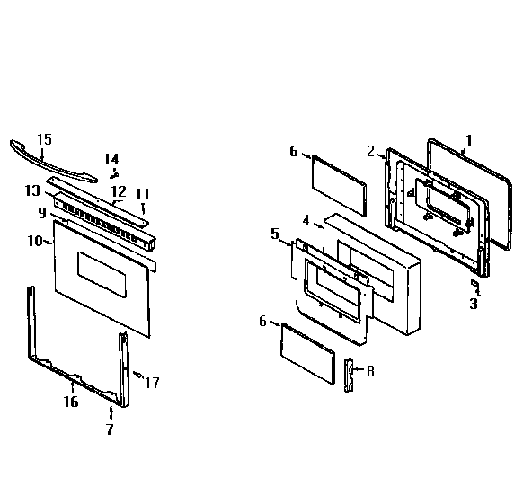 Kenmore 6294576 door (serial prefix 11) diagram