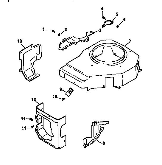 Craftsman 917271041 blower housing and baffles diagram