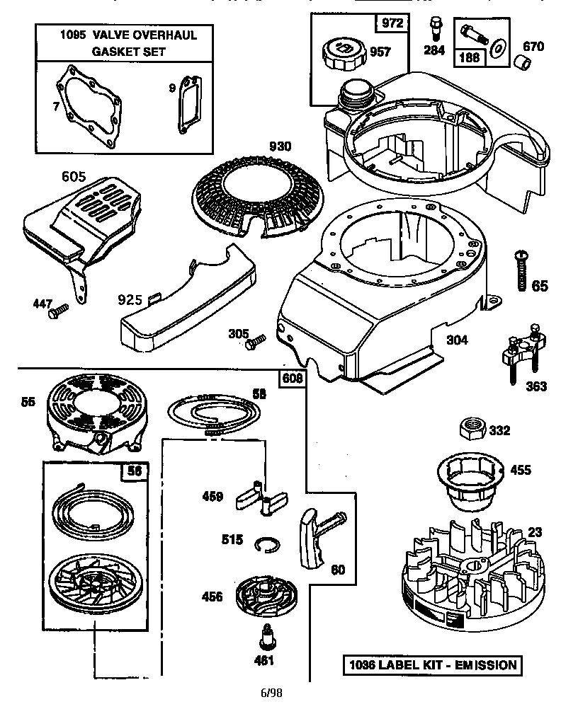 Craftsman 917377520 rewind starter diagram