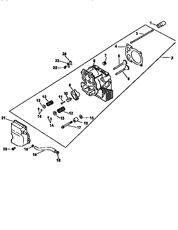 Craftsman 917272021 cyl. head/valve/breather diagram
