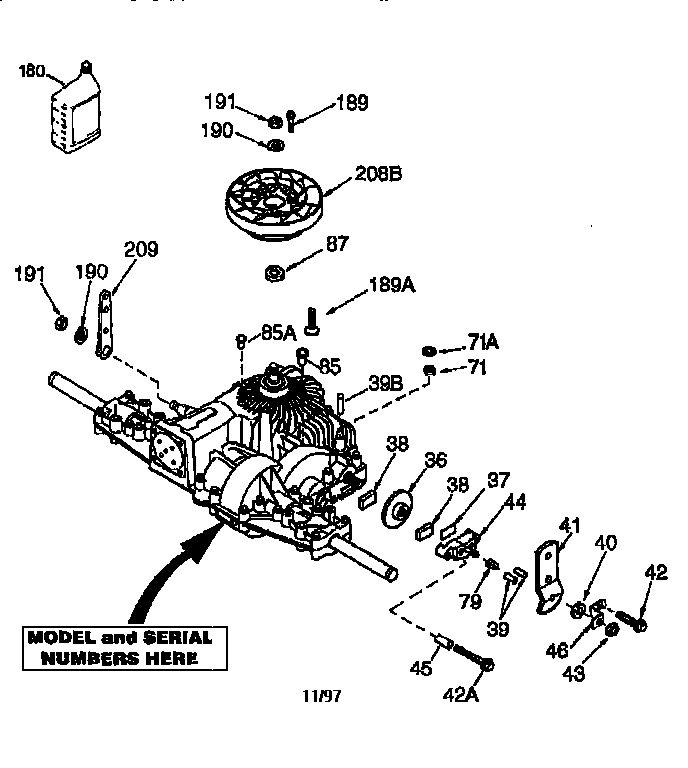 Craftsman 917270620 peerless transaxle 205-027c diagram
