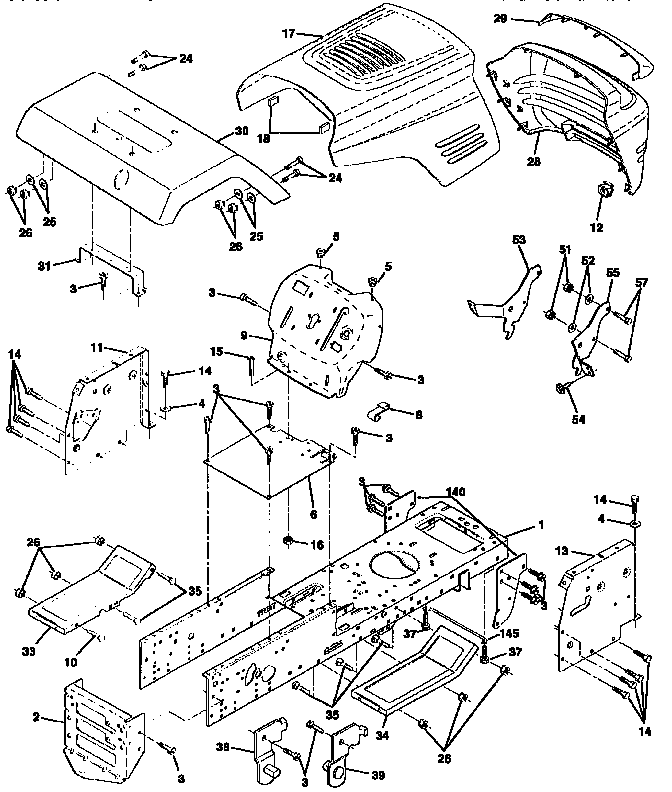 Craftsman 917270620 chassis and enclosures diagram