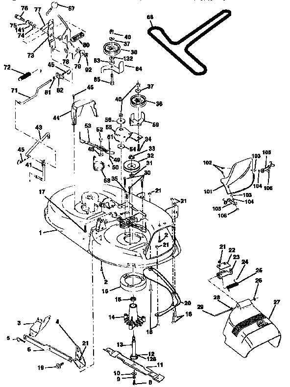 Craftsman 917270620 mower deck diagram