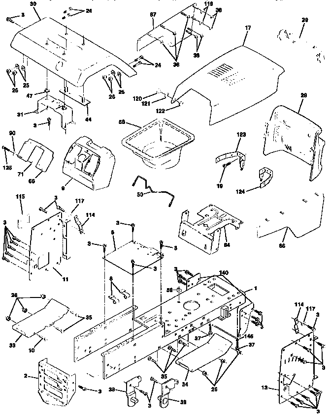 Craftsman 917258693 chassis and enclosures diagram