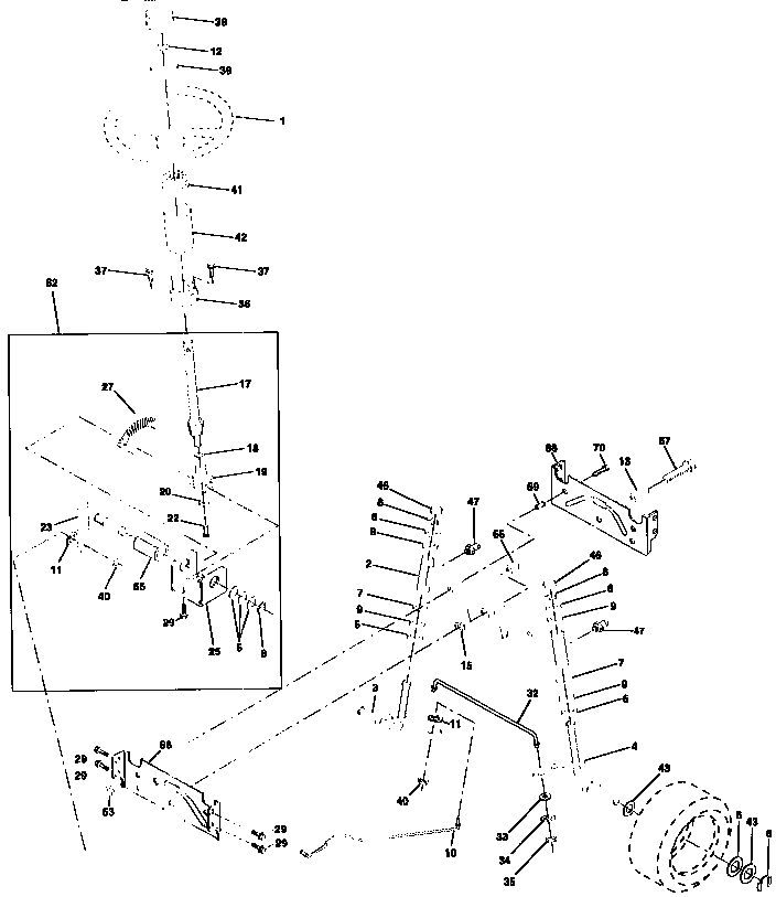 Craftsman 917258693 steering assembly diagram