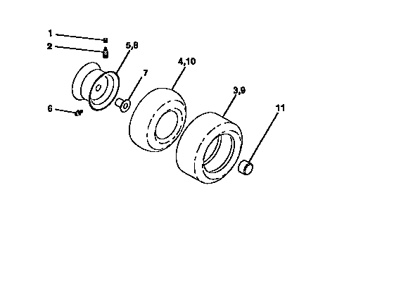 Craftsman 917258693 wheels and tires diagram
