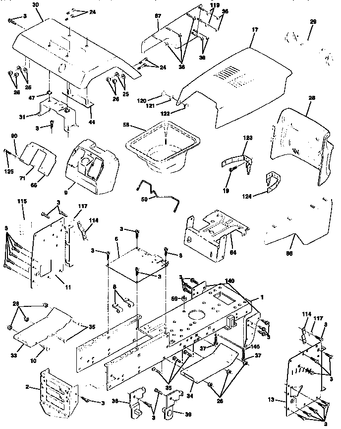 Craftsman 917258684 chassis and enclosures diagram