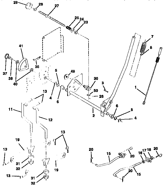 Craftsman 917258684 mower lift diagram