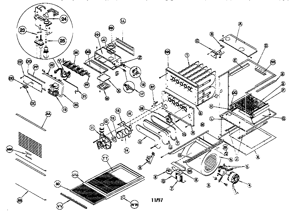 ICP GNK075N14A2 unit parts diagram