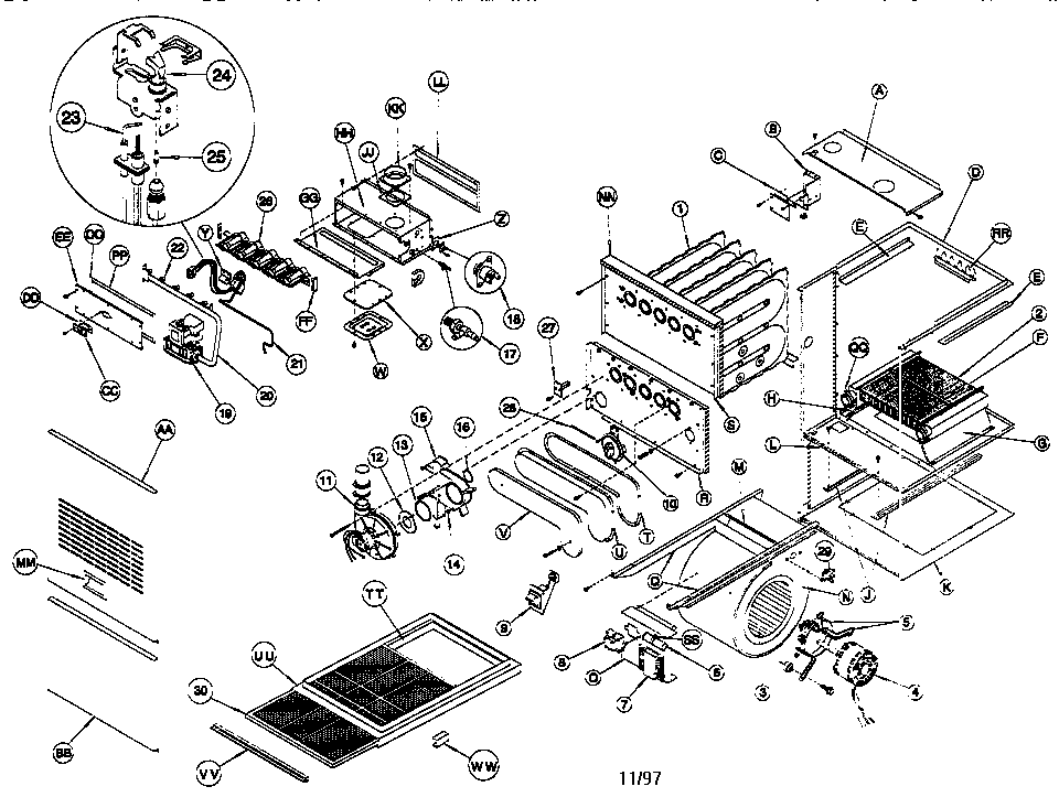 ICP GNK100N16A2 unit parts diagram