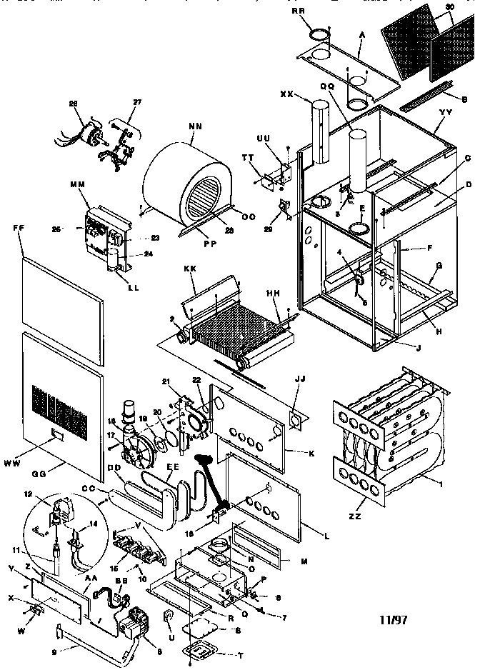 ICP NCGM075EGA3 unit parts diagram
