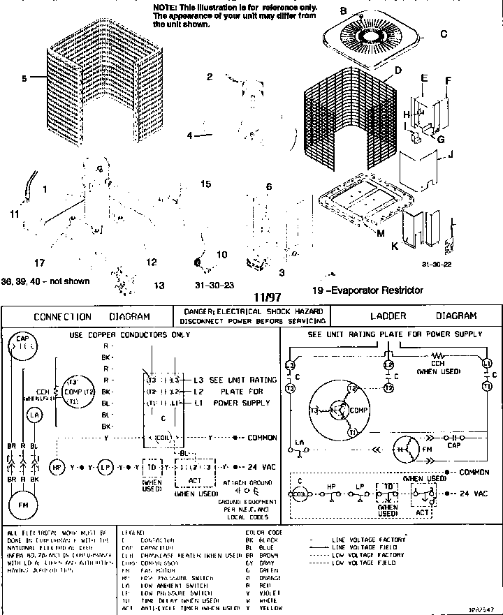 ICP CA5536VHD2 functional replacement parts diagram