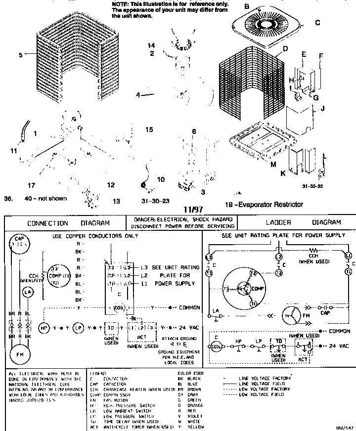 ICP CBA060FB2 functional replacement parts diagram
