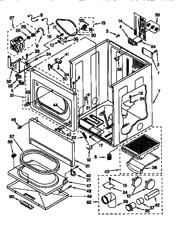 Kenmore 11068944890 cabinet diagram