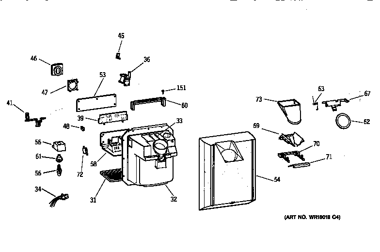 Kenmore 36358772890 dispenser diagram