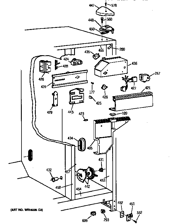 Kenmore 36348257890 fresh food section diagram
