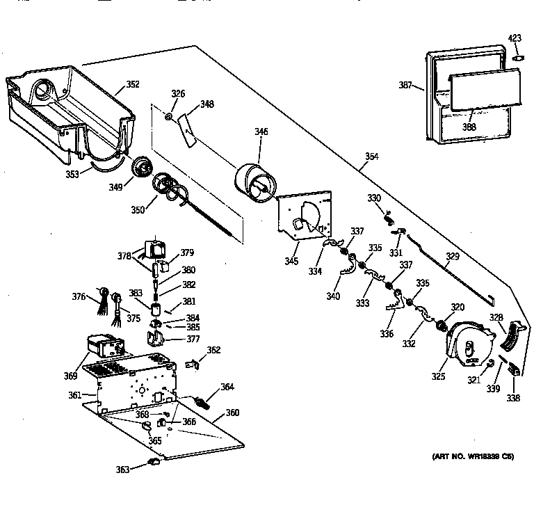 Kenmore 36358251890 ice bucket diagram