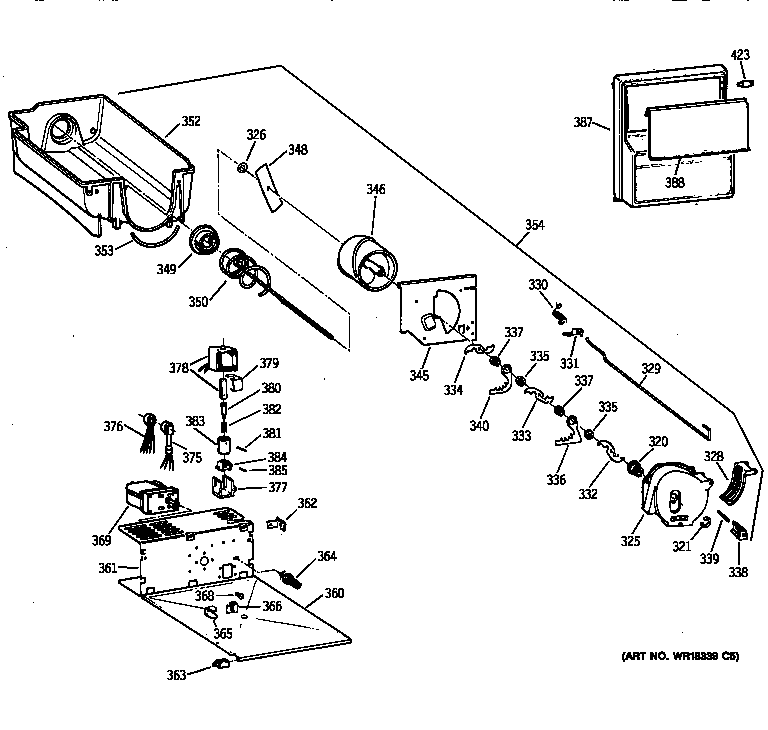 Kenmore 36358252890 ice bucket diagram