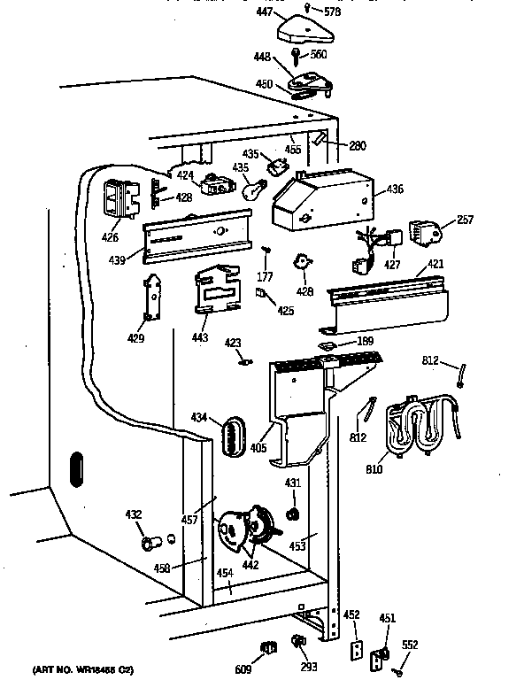 Kenmore 36358252890 fresh food section diagram