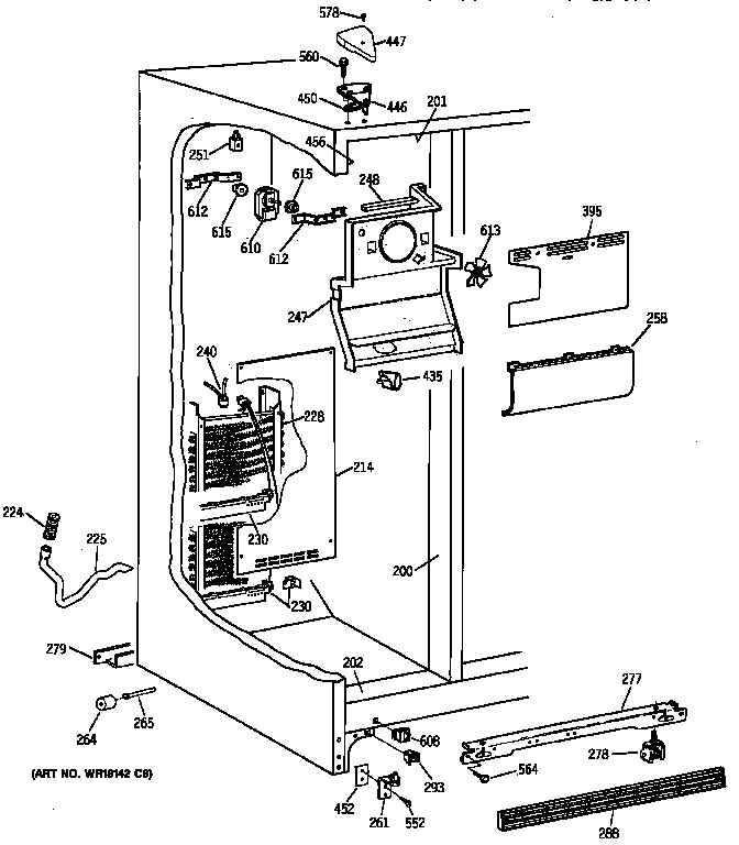 Kenmore 36358572890 freezer section diagram