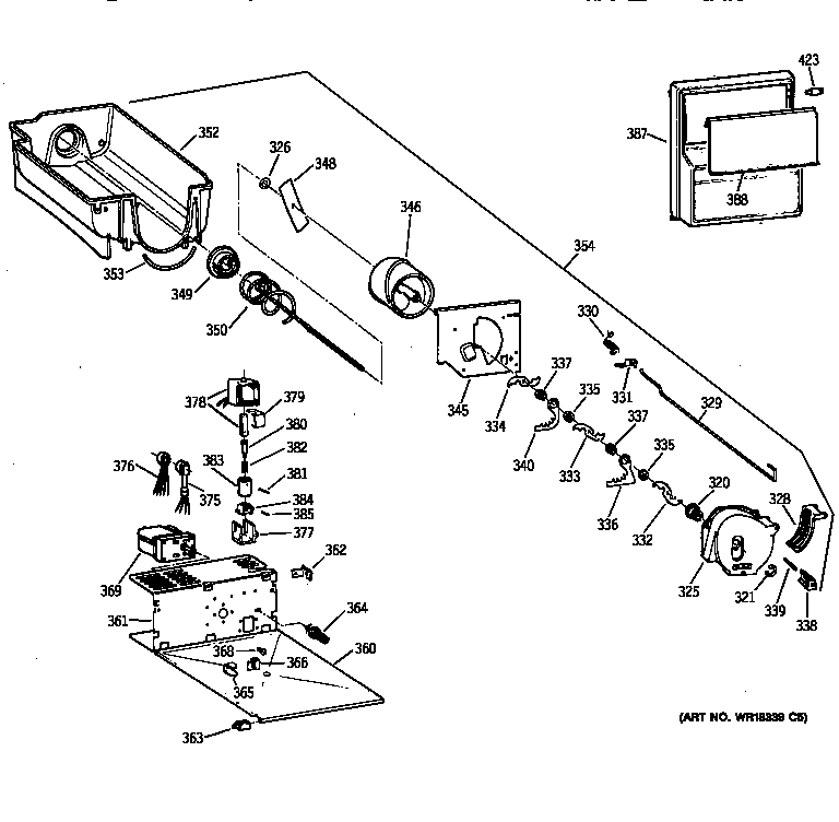 Kenmore 36358572890 ice bucket diagram