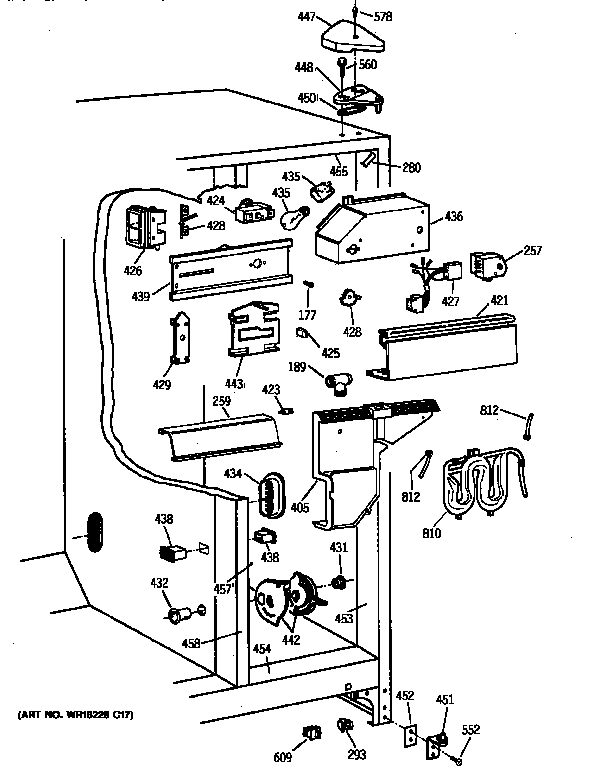 Kenmore 36358572890 fresh food section diagram