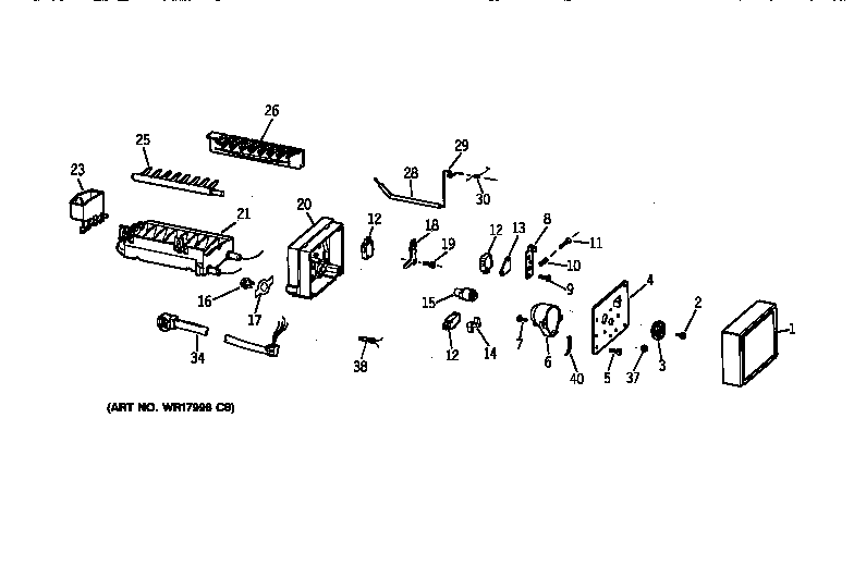 Kenmore 36358572890 icemaker wr30x0327 diagram