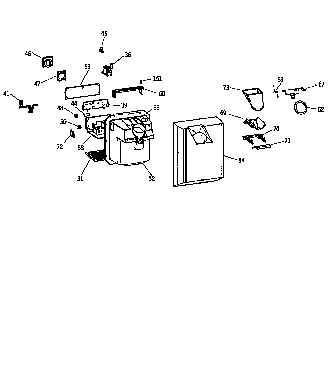 Kenmore 36358557890 dispenser diagram