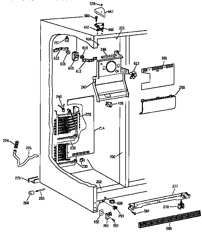 Kenmore 36358557890 freezer section diagram
